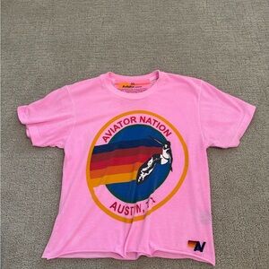 Aviator Nation woman’s  Pink Graphic T-Shirt